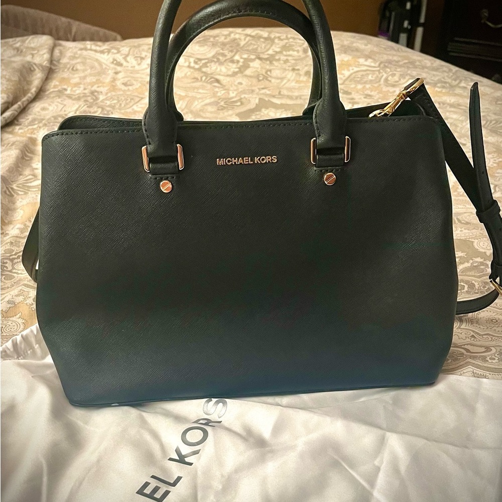 Michael Kors Savannah Black Satchel